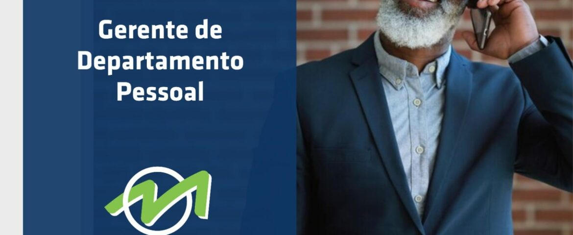 VAGA ASSISTENTE DEPARTAMENTO PESSOAL